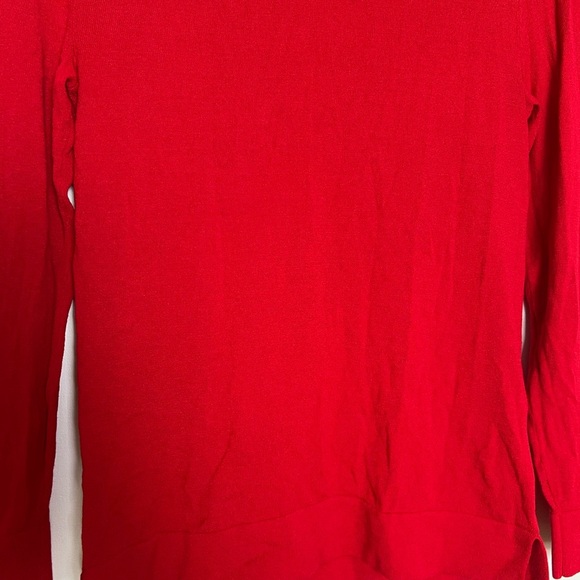 Ann Taylor Womens Red Sweater XS Crystal Embellishments Jewelled Holiday Preppy - Picture 15 of 16